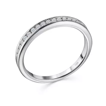 Кольцо с 17 бриллиантами белое золото 585