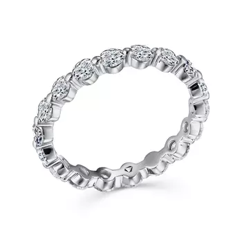 Кольцо с 18 бриллиантами белое золото 585