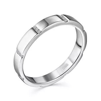 Кольцо с 21 бриллиантом белое золото 585