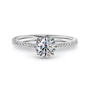 Кольцо с 25 бриллиантами белое золото 750