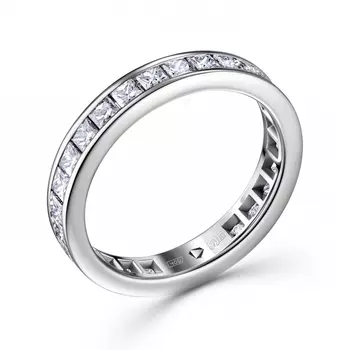 Кольцо с 28 бриллиантами белое золото 585