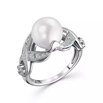 Кольцо с 29 бриллиантами белое золото 585