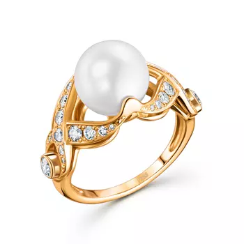 Кольцо с 29 бриллиантами желтое золото 585