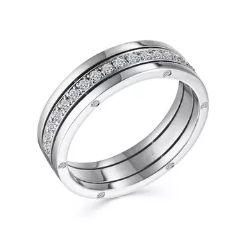 Кольцо с 31 бриллиантом белое золото 585