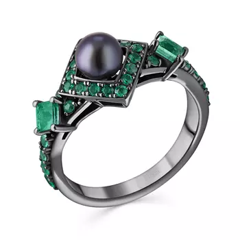 Кольцо с 31 бриллиантом белое золото 585