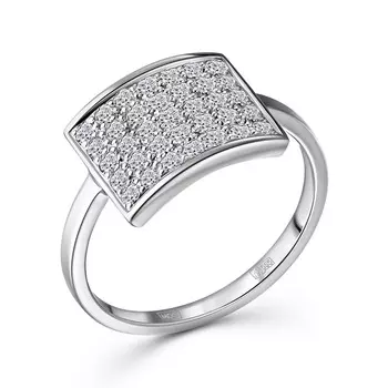 Кольцо с 35 бриллиантами белое золото 585