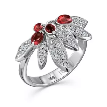 Кольцо с 36 бриллиантами белое золото 585