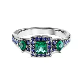 Кольцо с 37 бриллиантами белое золото 585