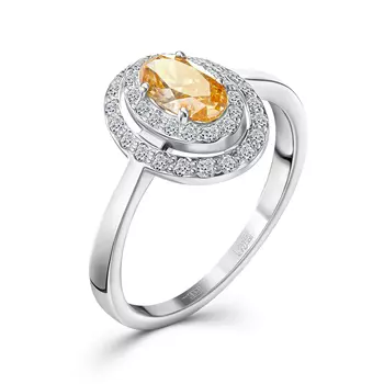 Кольцо с 37 бриллиантами белое золото 750