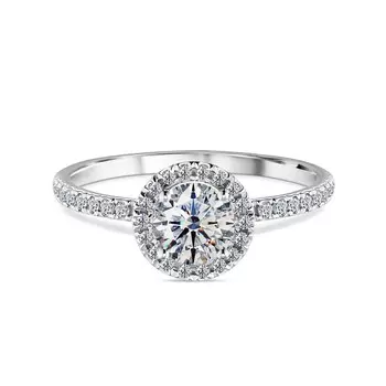 Кольцо с 37 бриллиантами белое золото 750