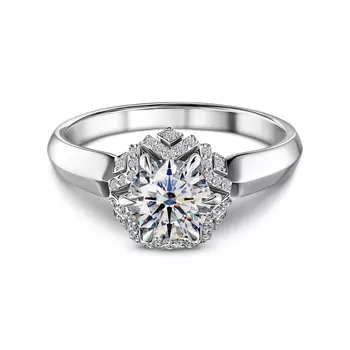 Кольцо с 37 бриллиантами белое золото 750