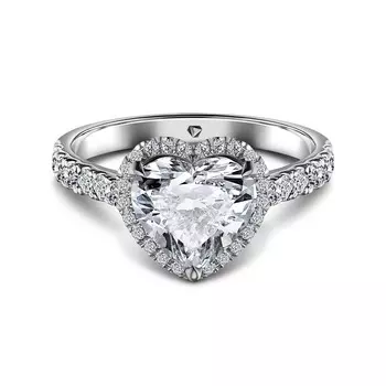 Кольцо с 38 бриллиантами белое золото 750