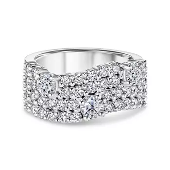 Кольцо с 45 бриллиантами белое золото 585