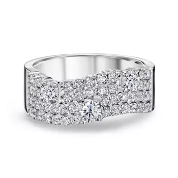 Кольцо с 45 бриллиантами белое золото 585