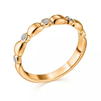 Кольцо с 5 бриллиантами желтое золото 585