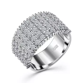 Кольцо с 65 бриллиантами белое золото 585