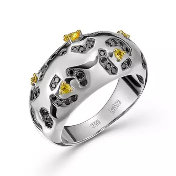 Кольцо с 68 бриллиантами белое золото 585