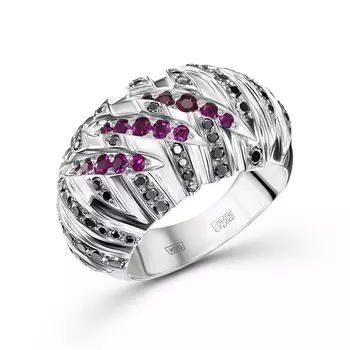 Кольцо с 77 бриллиантами белое золото 585