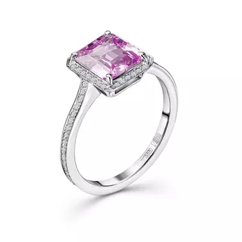 Кольцо с 79 бриллиантами белое золото 750