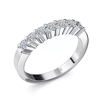 Кольцо с 7 бриллиантами белое золото 585