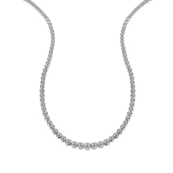 Колье с 101 бриллиантом белое золото 750