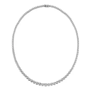 Колье с 117 бриллиантами белое золото 750