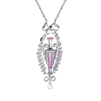 Колье с 124 бриллиантами белое золото 585