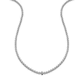 Колье с 129 бриллиантами белое золото 585