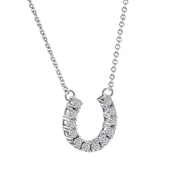 Колье с 12 бриллиантами белое золото 750