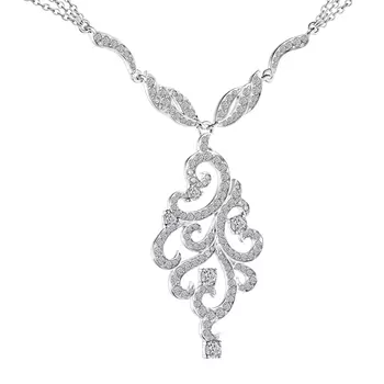 Колье с 142 бриллиантами белое золото 585