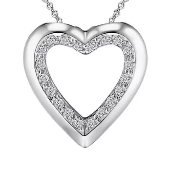 Колье с 20 бриллиантами белое золото 585