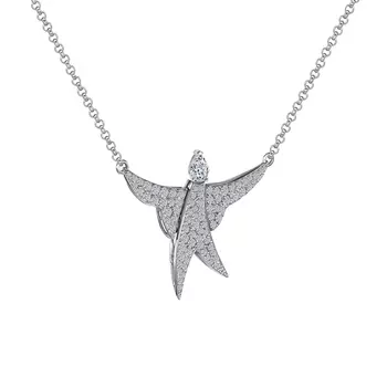 Колье с 86 бриллиантами белое золото 585