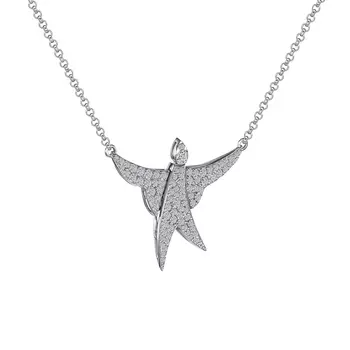 Колье с 87 бриллиантами белое золото 585