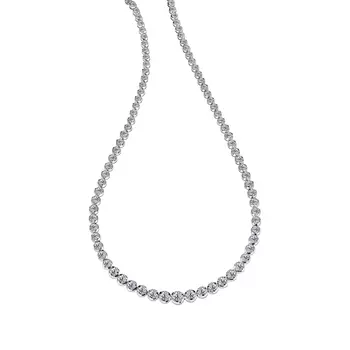 Колье с 89 бриллиантами белое золото 750