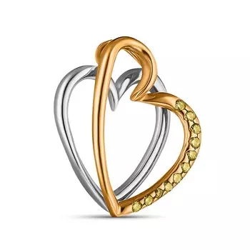 Подвеска с 11 бриллиантами белое/желтое золото 585