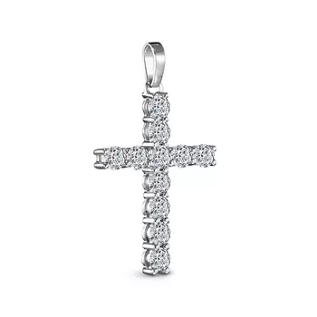 Подвеска с 11 бриллиантами белое золото 585