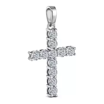 Подвеска с 11 бриллиантами белое золото 585