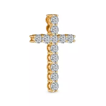 Подвеска с 12 бриллиантами желтое золото 585