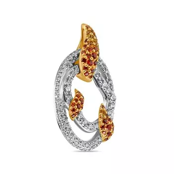 Подвеска с 141 бриллиантом белое/желтое золото 585