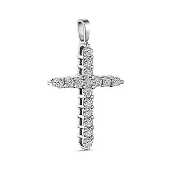 Подвеска с 16 бриллиантами белое золото 585