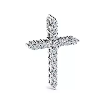 Подвеска с 16 бриллиантами белое золото 585