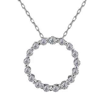 Подвеска с 17 бриллиантами белое золото 585