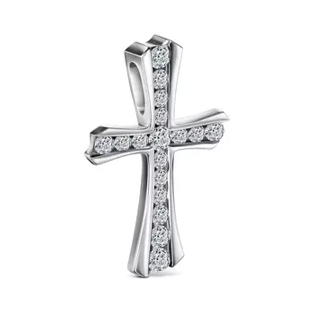 Подвеска с 17 бриллиантами белое золото 585