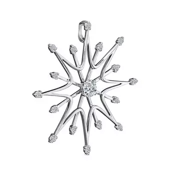 Подвеска с 17 бриллиантами белое золото 585