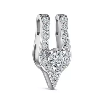 Подвеска с 17 бриллиантами белое золото 585