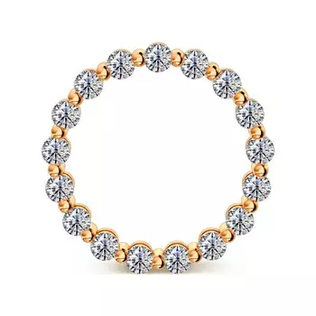 Подвеска с 17 бриллиантами желтое золото 585