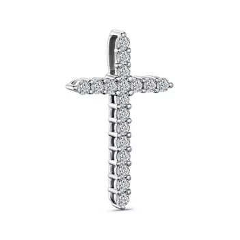 Подвеска с 18 бриллиантами белое золото 585