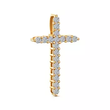 Подвеска с 18 бриллиантами желтое золото 585