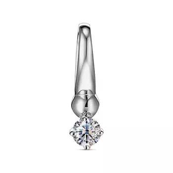 Подвеска с 1 бриллиантом белое золото 585