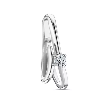 Подвеска с 1 бриллиантом белое золото 585